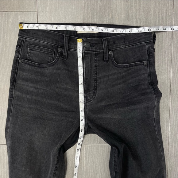 Madewell 9" High Rise Skinny Jeans in Black Sea Raw Hem Distressed Boho H2230 27 - Picture 15 of 16